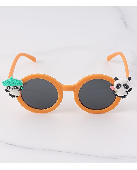 Babyhug Free Size Sunglasses with Bear Applique - Orange