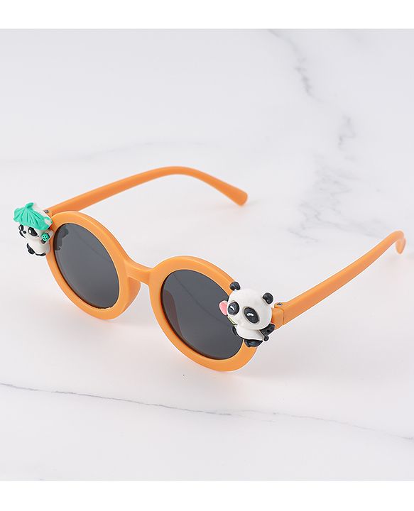Babyhug Free Size Sunglasses with Bear Applique - Orange