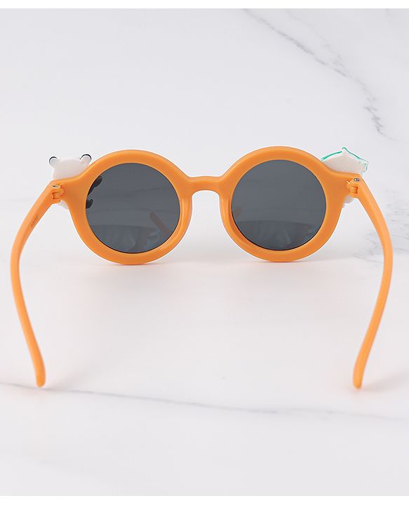 Babyhug Free Size Sunglasses with Bear Applique - Orange