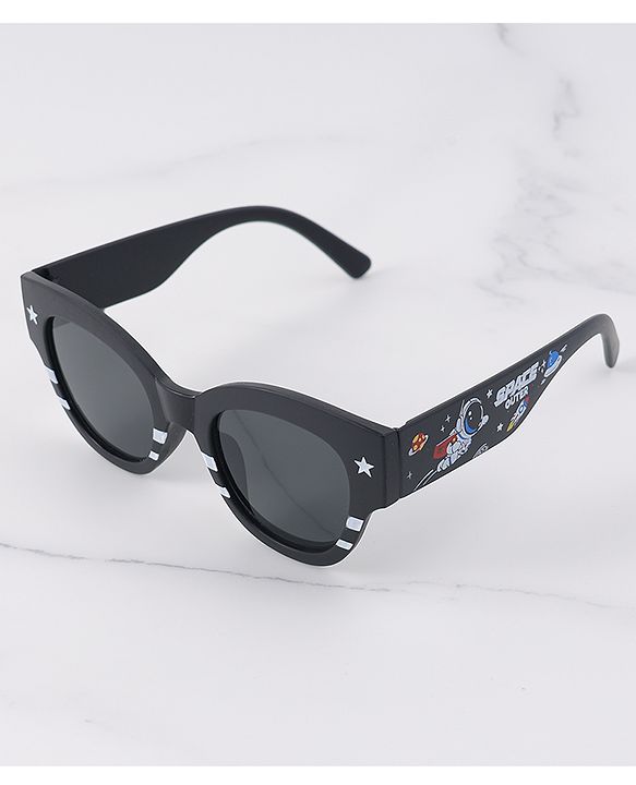 Babyhug Free Size Sunglasses Space Themed Print - Black