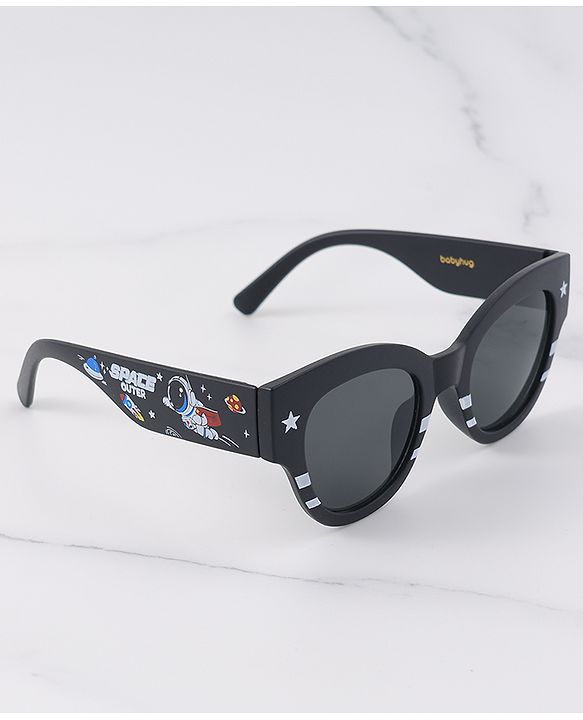Babyhug Free Size Sunglasses Space Themed Print - Black