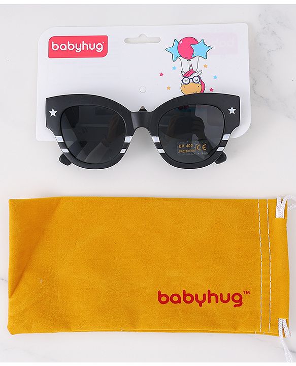 Babyhug Free Size Sunglasses Space Themed Print - Black