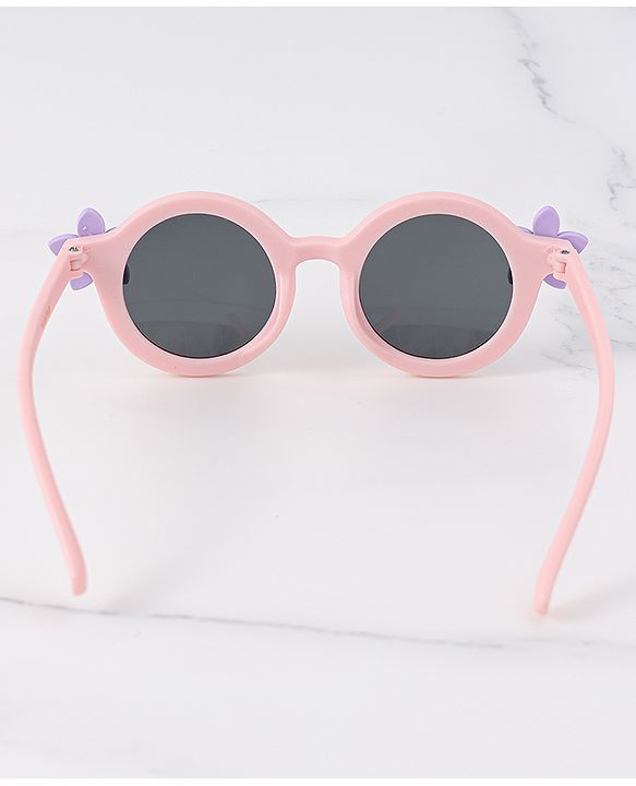 Babyhug Sunglasses With Floral Applique - Pink & Purple