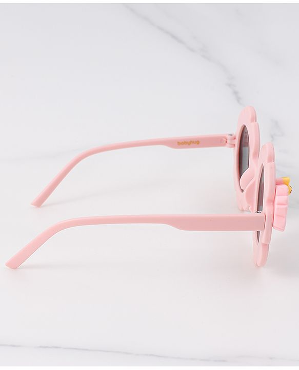 Babyhug Free Size Sunglasses With Floral Applique - Pink