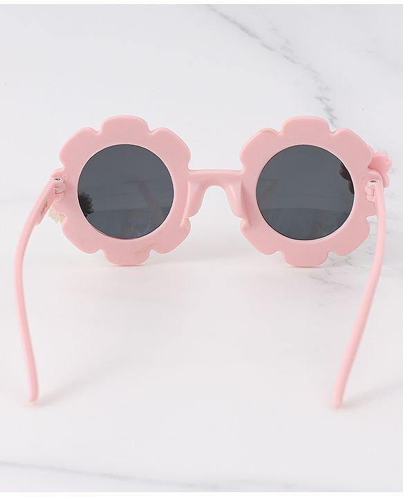 Babyhug Free Size Sunglasses With Floral Applique - Pink