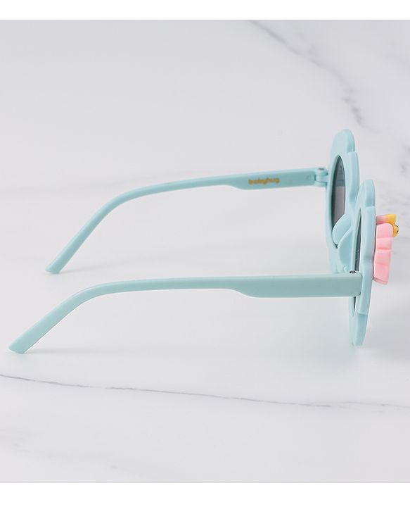 Babyhug Floral Shaped Sunglasses Free Size - Blue