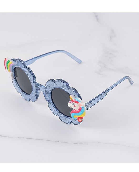 Babyhug Free Size Unicorn Applique Sunglasses - Blue