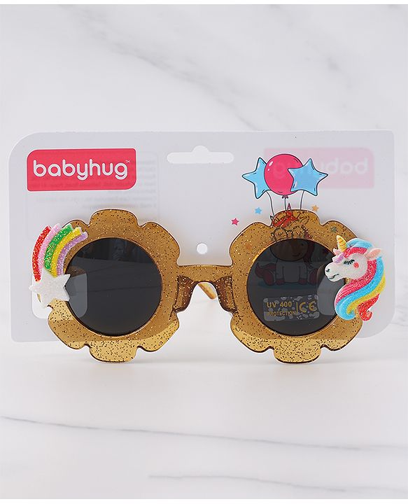 Babyhug Free Size Unicorn Applique Sunglasses - Blue