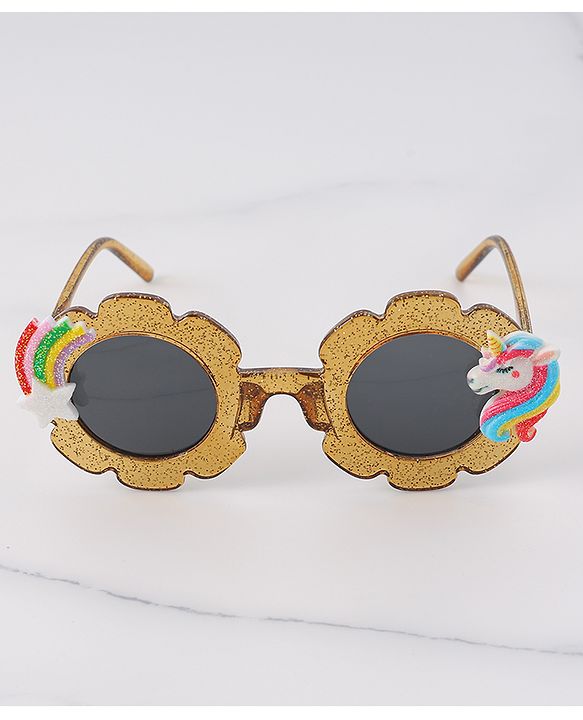 Babyhug Free Size Unicorn Applique Sunglasses - Blue
