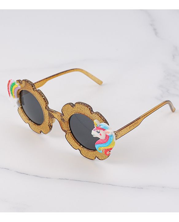 Babyhug Free Size Unicorn Applique Sunglasses - Blue