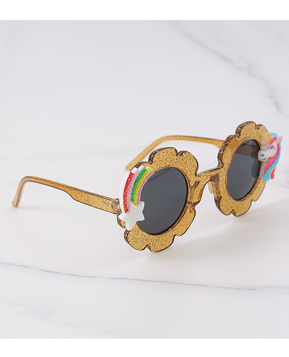 Babyhug Free Size Unicorn Applique Sunglasses - Blue