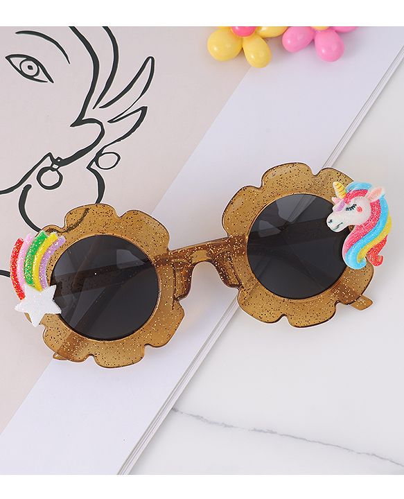 Babyhug Free Size Unicorn Applique Sunglasses - Blue