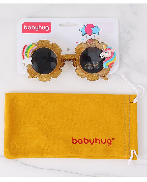 Babyhug Free Size Unicorn Applique Sunglasses - Blue