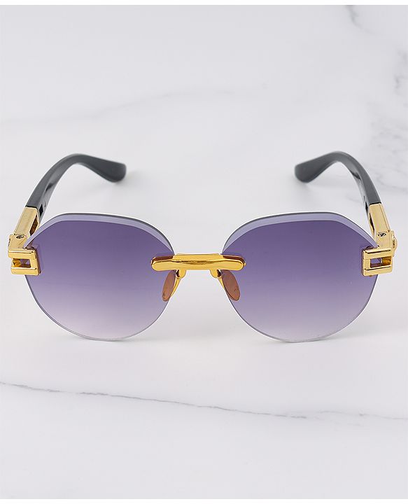 Pine Kids Free Size Sunglasses - Black & Gold