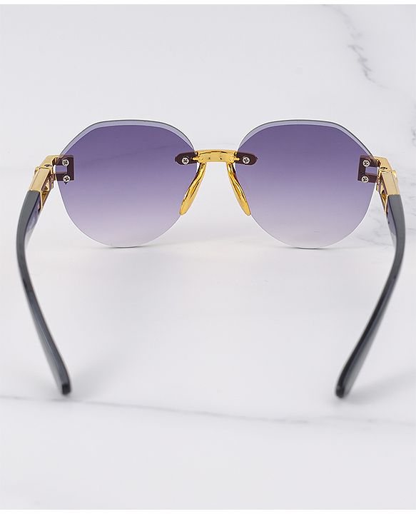 Pine Kids Free Size Sunglasses - Black & Gold