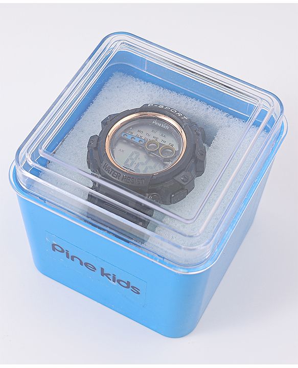 Pine Kids Free Size Digital Watch - Black