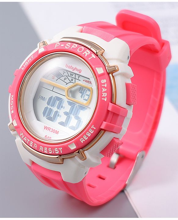 Babyhug Free Size Digital Watch - Pink