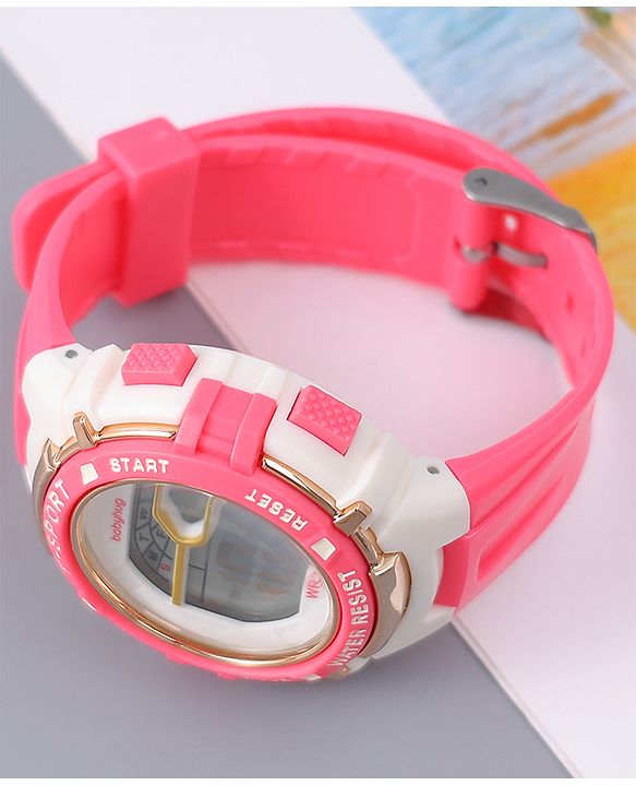 Babyhug Free Size Digital Watch - Pink