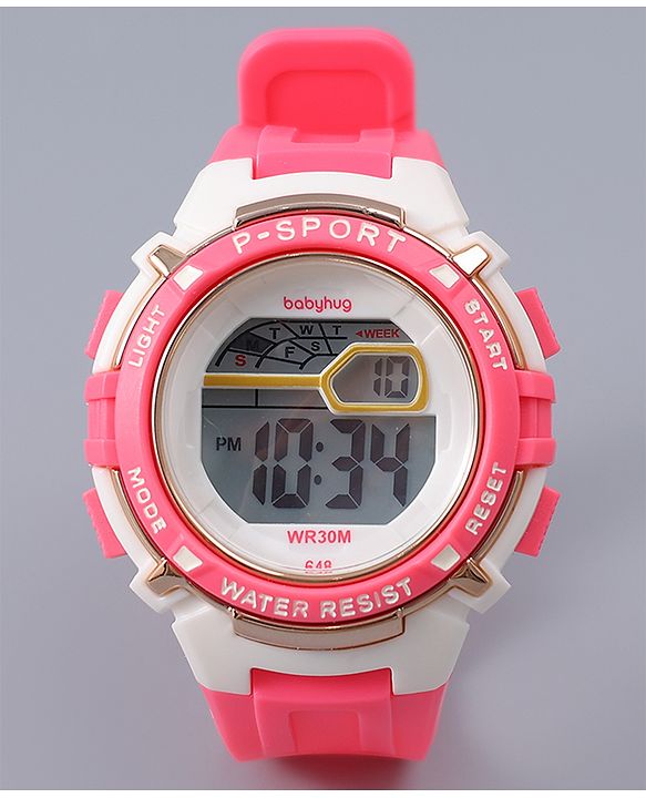 Babyhug Free Size Digital Watch - Pink