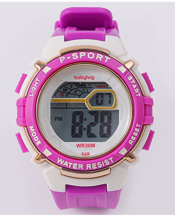 Babyhug Free Size Digital Watch - Pink