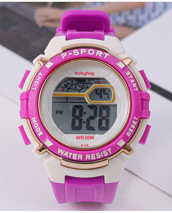Babyhug Free Size Digital Watch - Pink