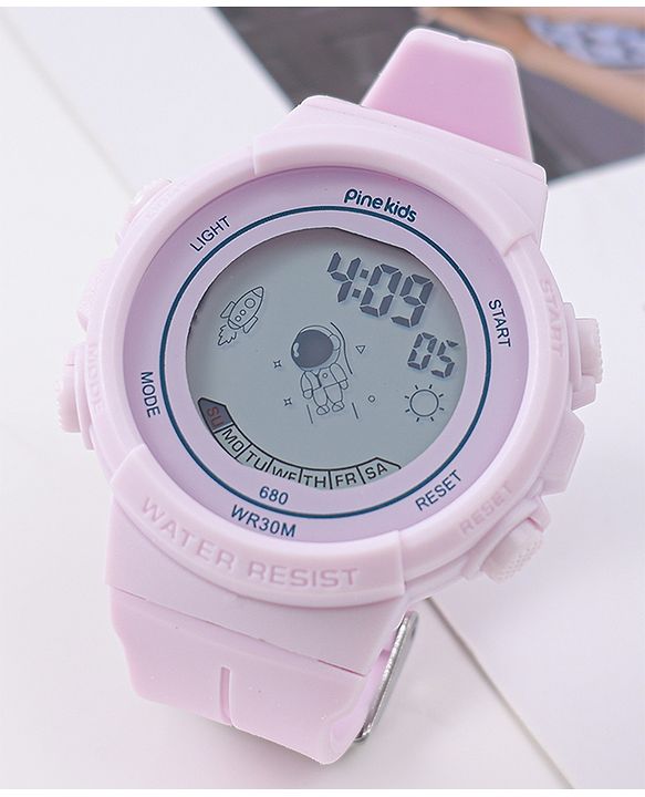 Pine Kids Free Size Digital Watch - Purple