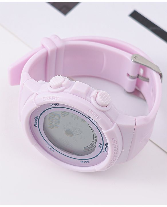 Pine Kids Free Size Digital Watch - Purple