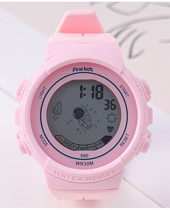 Pine Kids Free Size Digital Watch - Pink
