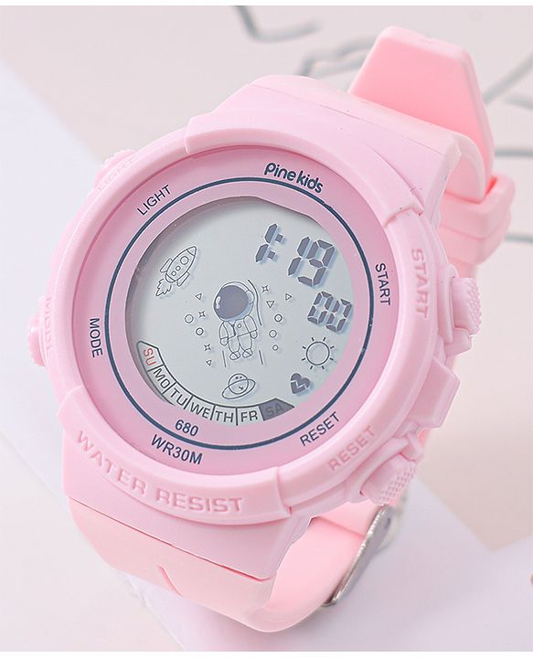 Pine Kids Free Size Digital Watch - Pink