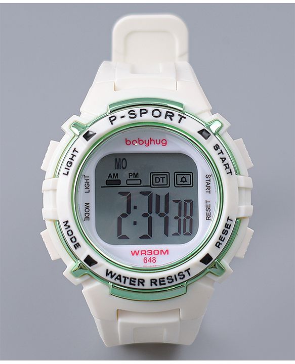 Babyhug Free Size Digital Watch - OffWhite