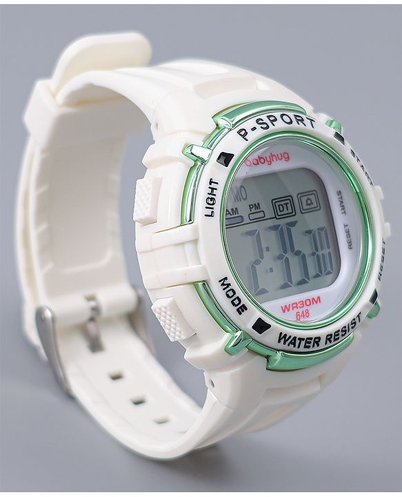 Babyhug Free Size Digital Watch - OffWhite