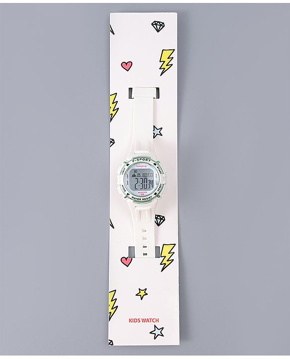 Babyhug Free Size Digital Watch - OffWhite