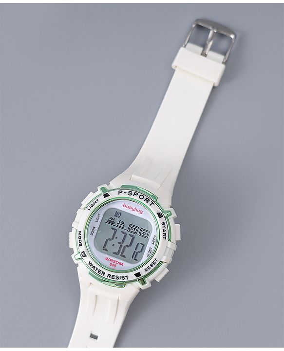Babyhug Free Size Digital Watch - OffWhite