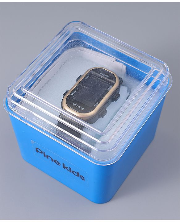 Pine Kids Free Size Digital Watch - Black & Gold