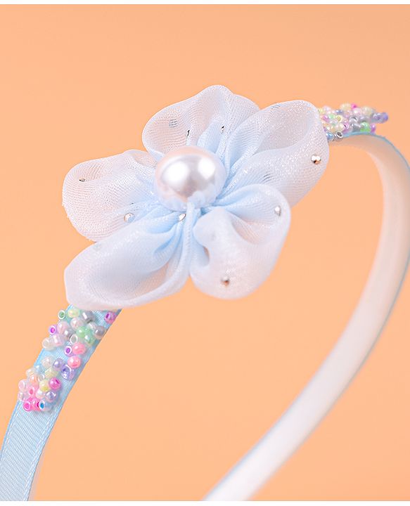 Babyhug Hair Accessories Combo Set With Floral Applique - Pink