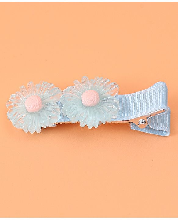 Babyhug Hair Accessories Combo Set With Floral Applique - Pink