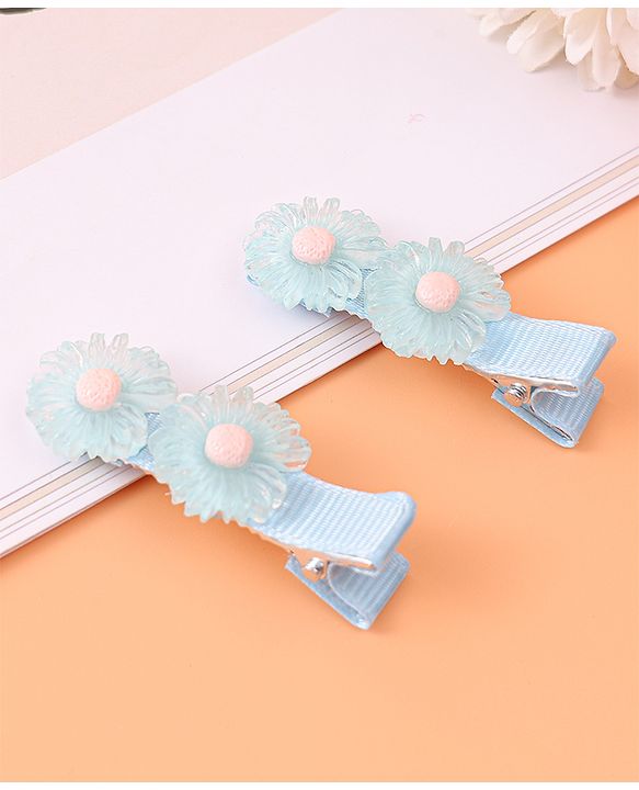 Babyhug Hair Accessories Combo Set With Floral Applique - Pink