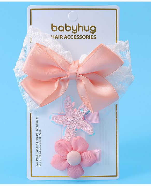 Babyhug Hair Pins & Clips Free Size Pack of 3 - Multicolor