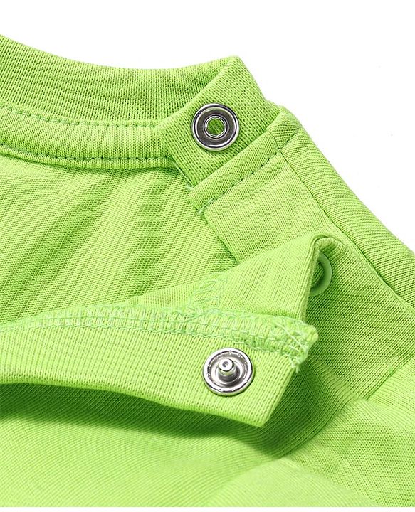Babyhug Disney Single Jersey Knit Full Sleeves Night Suit With Mickey Mouse Graphics - Green & Blue