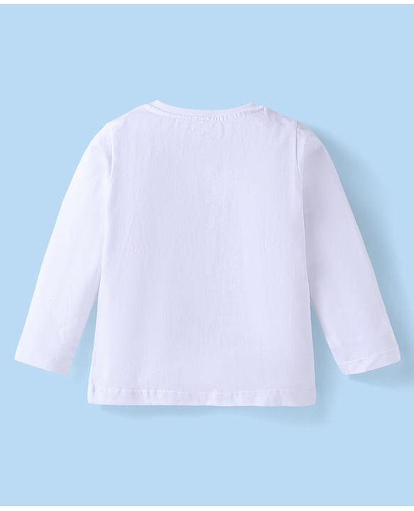 Babyhug Disney Single Jersey Knit Full Sleeves Night Suit with The Lion King Graphics - White & Yellow
