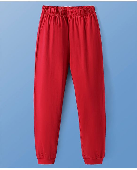 Pine Kids Disney Single Jersey Knit Full Sleeves  Night Suit With Minnie Mouse Graphics - Red & White