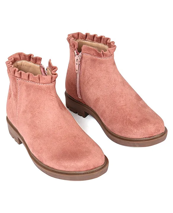 Pine Kids Slip On Winter Boots with Zioper Closure - Pink