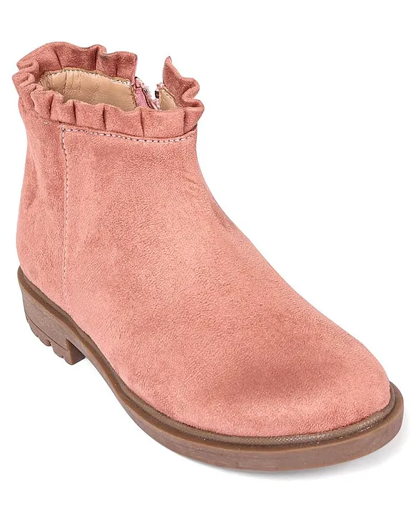 Pine Kids Slip On Winter Boots with Zioper Closure - Pink