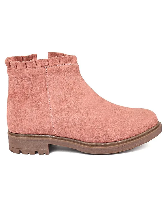 Pine Kids Slip On Winter Boots with Zioper Closure - Pink