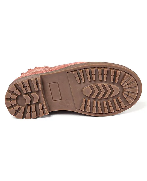Pine Kids Slip On Winter Boots with Zioper Closure - Pink