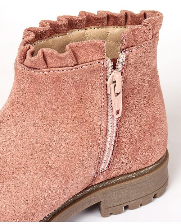 Pine Kids Slip On Winter Boots with Zioper Closure - Pink