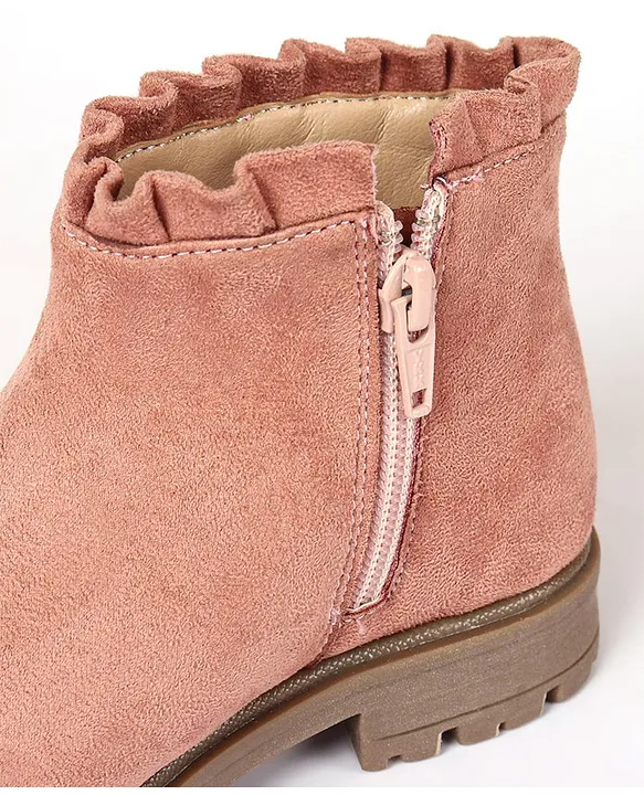 Pine Kids Slip On Winter Boots with Zioper Closure - Pink