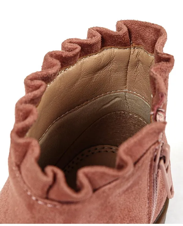 Pine Kids Slip On Winter Boots with Zioper Closure - Pink