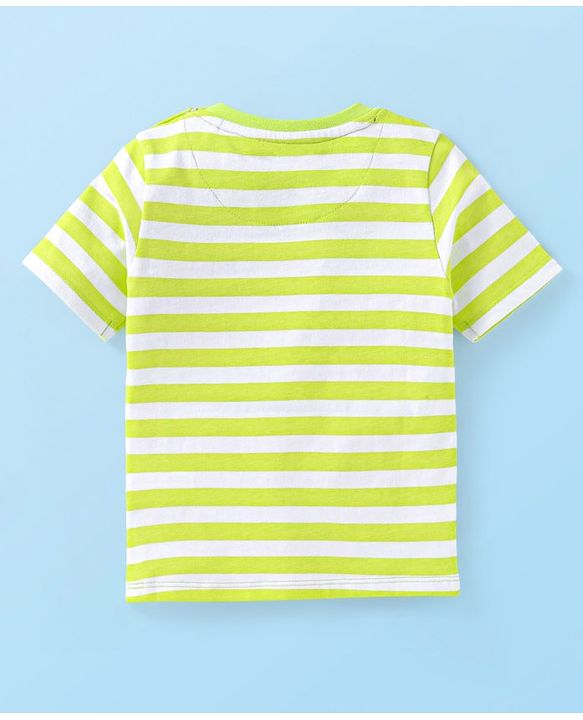 Babyhug Disney Single Jersey Knit Half Sleeves T-Shirts With Winnie The Pooh Graphics Pack of 3 - Green Violet & White