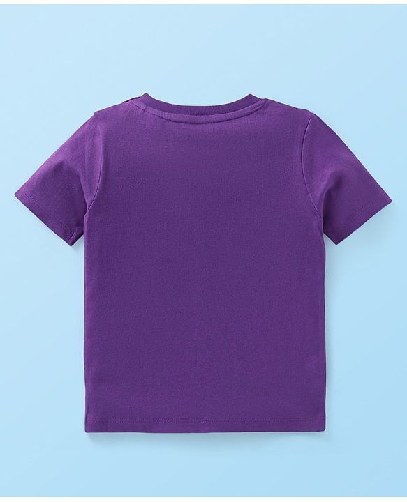 Babyhug Disney Single Jersey Knit Half Sleeves T-Shirts With Winnie The Pooh Graphics Pack of 3 - Green Violet & White
